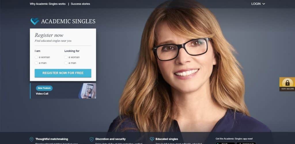 Academic Singles Website Screenshot